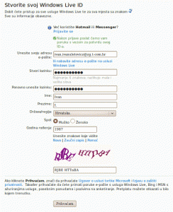 prijava na windows live id